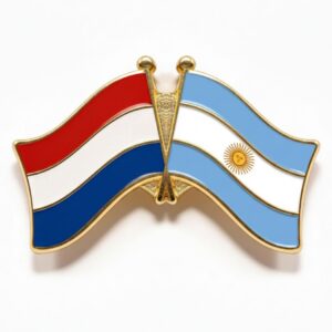 Duo Flagpin (Butterfly) - Netherlands + Argentina