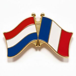 Duo Flagpin (Butterfly) - Netherlands + France