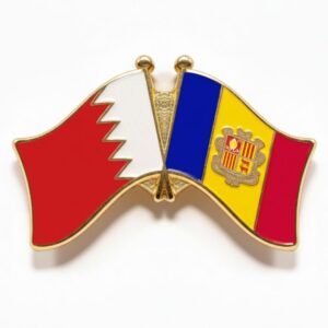 Duo Flagpin (Butterfly) - Bahrain + Andorra