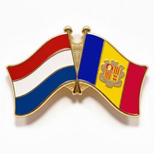 Duo Flagpin (Butterfly) - Netherlands + Andorra