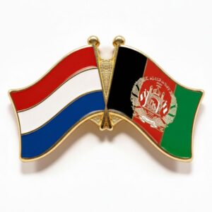 Duo Flagpin (Butterfly) - Netherlands + Afghanistan