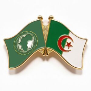 Duo Flagpin (Butterfly) - African Union + Algeria