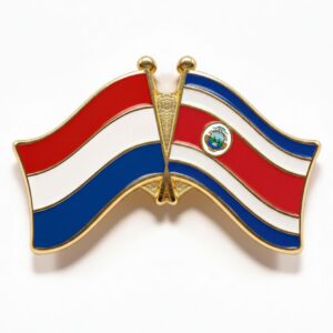 Duo Flagpin (Butterfly) - Netherlands + Costa Rica